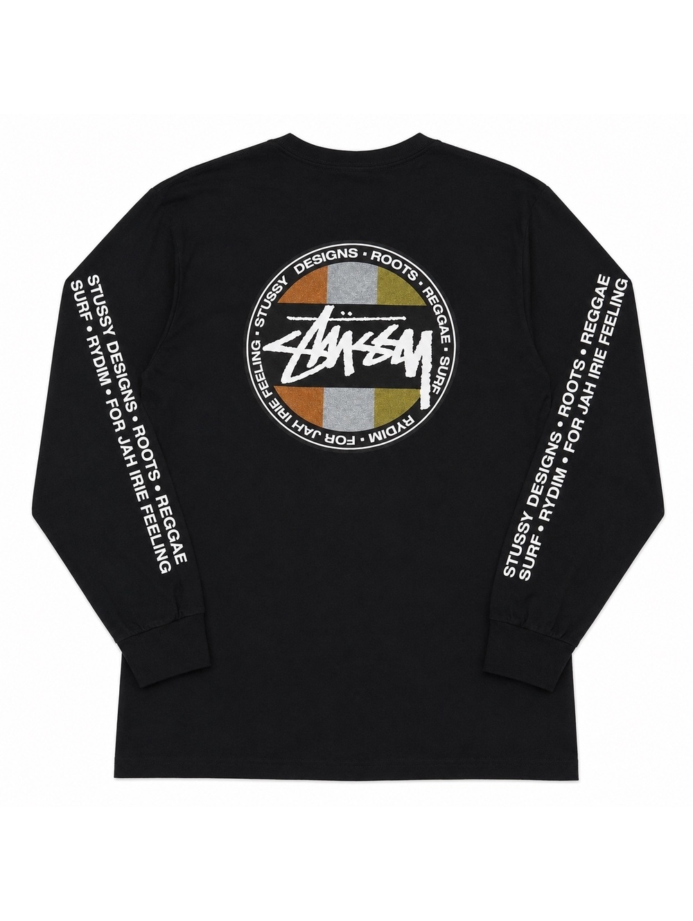Stussy Roots Reggae Jah Irie Long Sleeve Black M NWOT